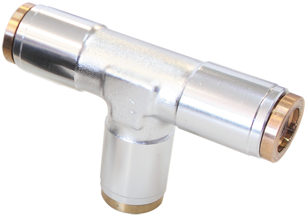 AEROFLOW 3/16" TEE 120 SERIES NYLON SILVER FITTING