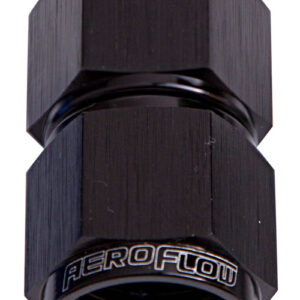 Aeroflow Straight Female Flare -6AN Black Coupler