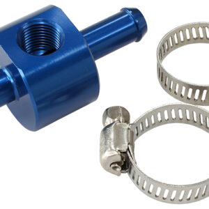 Aeroflow Inline Pressure Gauge Adapter 3/8" Barbs W/ 1/8" NPT, Blue