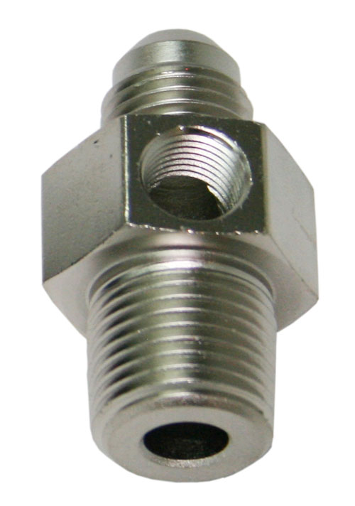 AEROFLOW MALE 1/4"NPT TO -8AN 1/8" PORTSILVER 1/4" TO -8AN 1/8" PORT