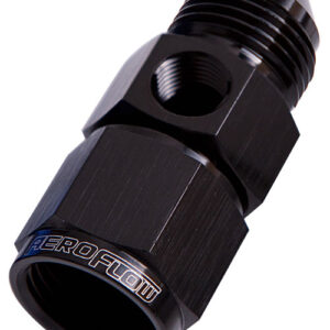 Aeroflow Straight Female - Male -6AN Black With 1/8" NPT Port