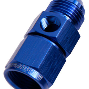 Aeroflow Straight Female - Male -12AN Blue With 1/8" NPT Port