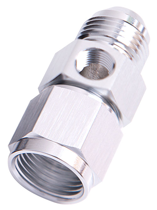 Aeroflow Straight Female - Male -12AN Silver With 1/8" NPT Port