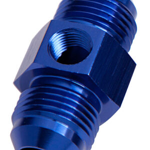 Aeroflow Straight Male - Male -4AN Blue With 1/8" NPT Port