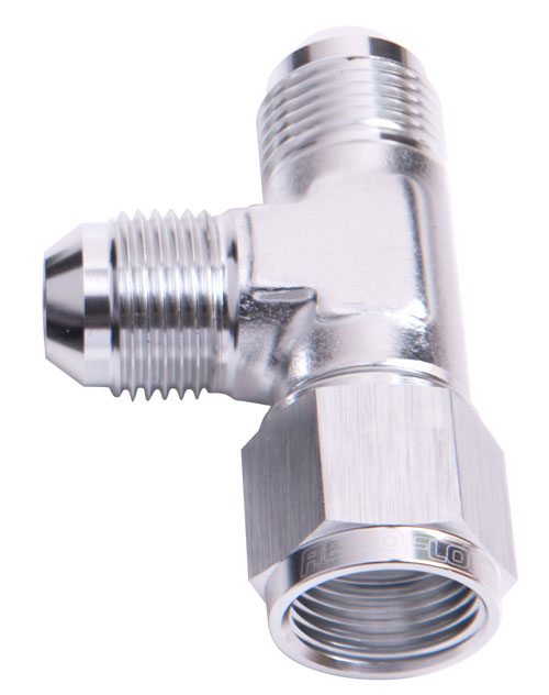 AEROFLOW TEE -16AN FEMALE SWIVEL ON RUNSILVER SWIVEL NUT