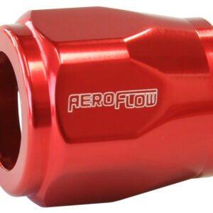 Aeroflow Hex Hose Finisher 14.3mm ID Red 9/16" ID Clamp