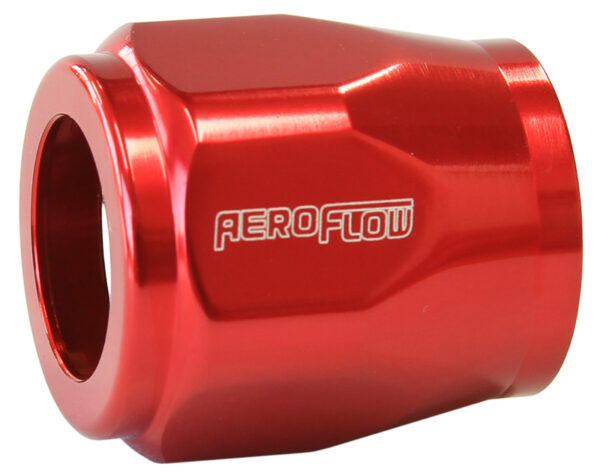 Aeroflow Hex Hose Finisher 14.3mm ID Red 9/16" ID Clamp