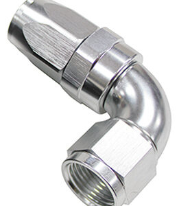 Aeroflow 90 Deg Hose End -06AN Silver Full Flow Taper Style
