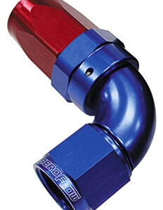 Aeroflow 90 Deg Hose End -08AN Blue Full Flow Taper Style