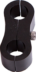 Aeroflow Billet Dual Hose Separator Black 15.8mm ID Or 5/8" ID