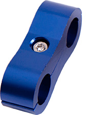 Aeroflow Billet Dual Hose Separator Blue 19mm ID Or 3/4" ID