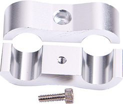 Aeroflow Billet Dual Hose Separator Silver 19mm ID Or 3/4" ID