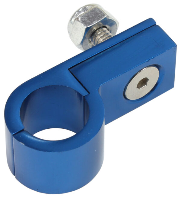 Aeroflow Billet P Style Clamp -8 H/Lineblue 12.7mm ID Or 1/2" ID
