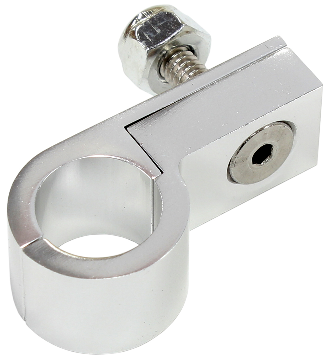 Aeroflow Billet P Style Clamp -8 H/Linesilver 12.7mm ID Or 1/2" ID