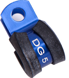 Aeroflow Cushioned P Clamps -5AN 10PK Blue 8mm ID Or 5/16 ID