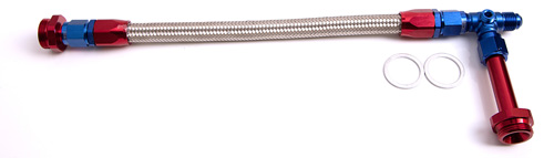 Aeroflow Holley Dual Inlet Rail -6AN Blue Suit 1-2 Metering Blocks.