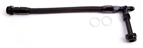 Aeroflow Holley Dual Inlet Rail -6AN Black Suit 1-2 Metering Blocks