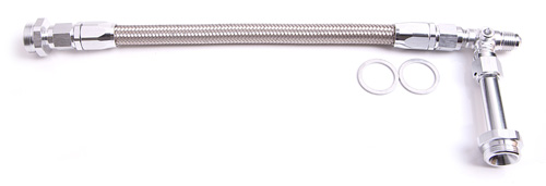 Aeroflow Holley Dual Inlet Rail -6AN Silver Suit 1-2 Meterin Blocks