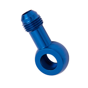 Aeroflow Edelbrock Carb Inlet Banjo Blue 5/8-20 To Male -6AN