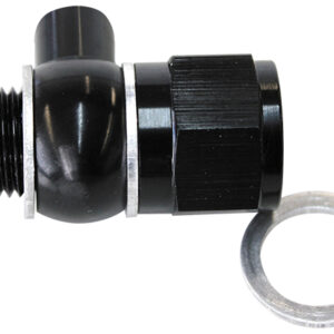 AEROFLOW LS CHEVY OIL PRESSURE ADAPTER ALLOWS 1/8" NPT AUX PORT AF166-05-02BLK