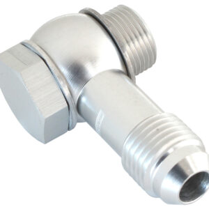 AEROFLOW HOLLEY FITECH 9/16"-24 to -6 INLET FITTING KIT SILVER