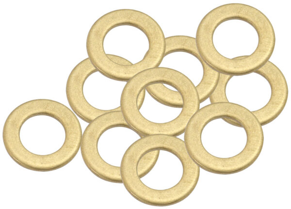 AEROFLOW BRASS CRUSH WASHER METRIC M8 8MM ID SUITS M8 THREAD 10 PACK