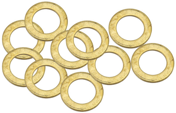 AEROFLOW BRASS CRUSH WASHER METRIC M10 10MM ID SUIT M10 THREAD 10 PAC