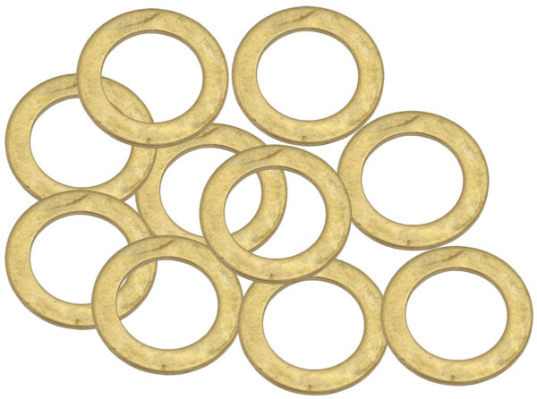 AEROFLOW BRASS CRUSH WASHER METRIC M12 12MM ID SUIT M12 THREAD 10 PAC
