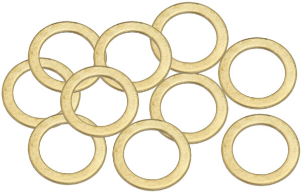 AEROFLOW BRASS CRUSH WASHER METRIC M14 14MM ID SUIT M14 THREAD 10 PAC