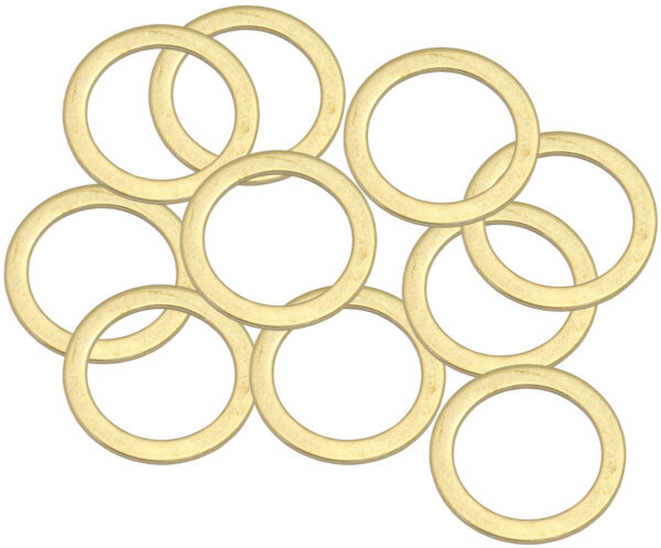AEROFLOW BRASS CRUSH WASHER METRIC M18 18MM ID SUIT M18 THREAD 10 PAC