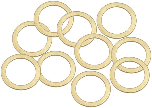 AEROFLOW BRASS CRUSH WASHER METRIC M20 20MM ID SUIT M20 THREAD 10 PAC