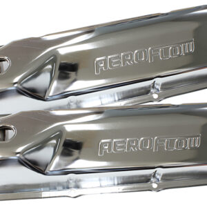 AEROFLOW 302 351C FORD STEEL VALVE COVERS CHROME WITH AF LOGO