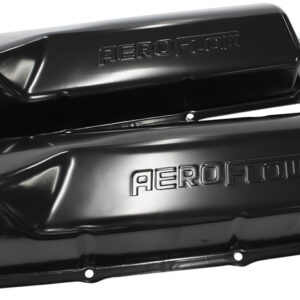 AEROFLOW 302 351C FORD STEEL VALVE COVERS BLACK WITH AF LOGO