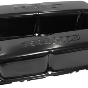 AEROFLOW STEEL VALVE COVERS, SBF BLACK WITH AEROFLOW LOGO