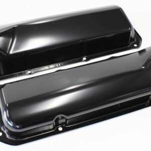 AEROFLOW 302 351C FORD STEEL VALVE COVERS BLACK NO LOGO