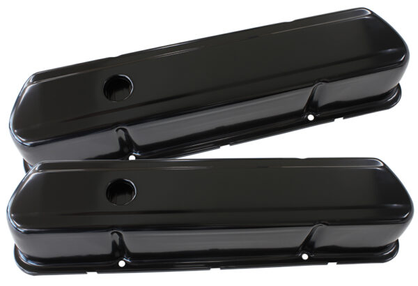 AEROFLOW STEEL VALVE COVERS, 253 308 BLACK WITHOUT LOGO