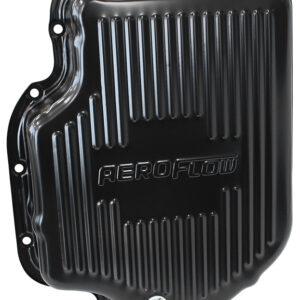 AEROFLOW TH400 DEEP TRANSMISSION PAN BLACK W/ DRAIN PLUG 3" DEEP