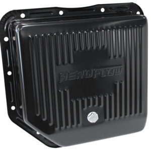AEROFLOW TH350 DEEP TRANSMISSION PAN BLACK W/ DRAIN PLUG