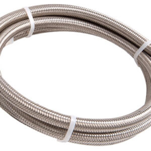 Aeroflow SS Teflon Braided Hose -6AN 1M Silver 8.1mm ID 10.9mm OD