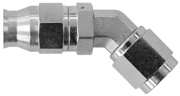 Aeroflow Steel 45 Deg Hose End Suit -3 Teflon Hose
