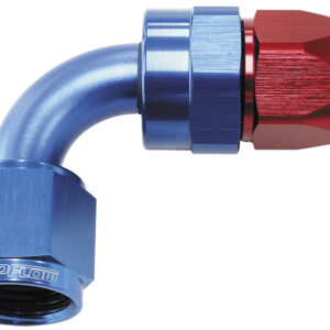 Aeroflow Alloy 90 Deg Hose End -6AN Blue Full Swivel Suit Teflon