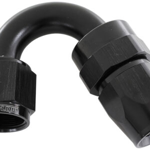 Aeroflow Alloy 150 Deg Hose End -3AN Black Full Swivel Suit Teflon