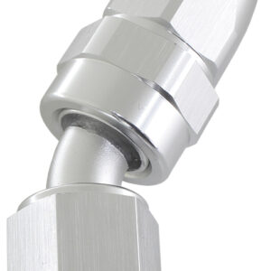 Aeroflow Alloy 30 Deg Hose End -3AN Silver Swivel Nut Suit Teflon