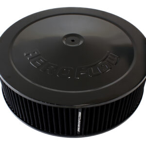 AEROFLOW 14" X 4" AIR CLEANER ASSY 5-1/8" DROPBASE BLACK, COTTON