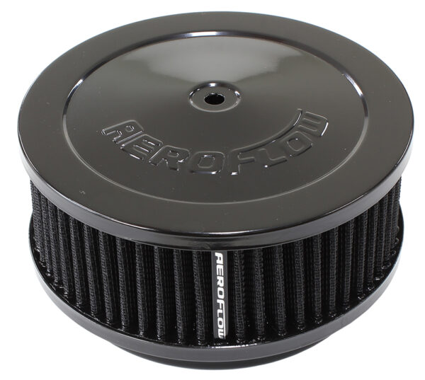 AEROFLOW 6-3/8" X 2-1/2" AIR CLEAN ASSY5-1/8" NECK, BLACK, COTTON