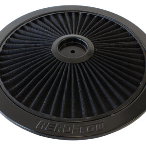 AEROFLOW 14" BLACK FULL FLOW TOP PLATE BLACK COTTON HI FLOW & FILTRAT