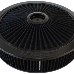 AEROFLOW 14" X 3" FULL FLOW ASSEMBLY 7-5/16" FLAT BASE , BLACK,