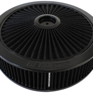 AEROFLOW 14" X 4" FULL FLOW ASSEMBLY 7-5/16" FLAT BASE , BLACK,