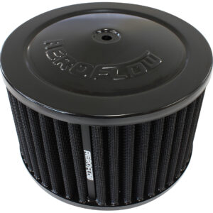 AEROFLOW 6-3/8" X 4" AIR CLEANER ASSY 5-1/8" NECK, BLACK, COTTON
