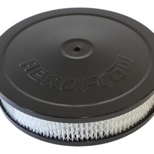 AEROFLOW 9" X 2" AIR CLEANER ASSEMBLY5-1/8" NECK, BLACK, PAPER